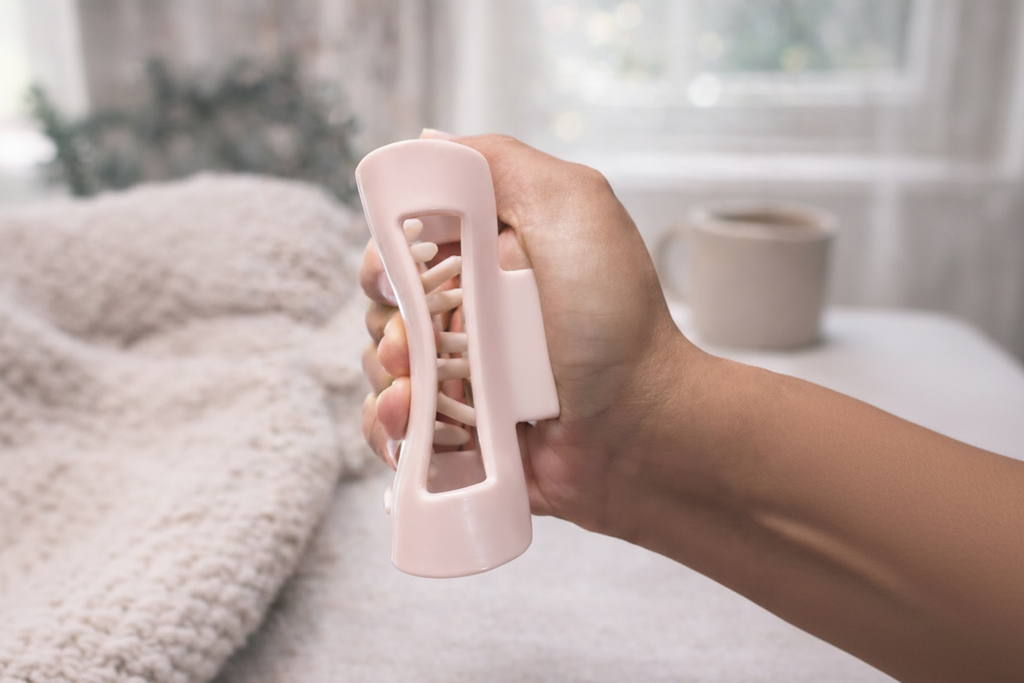 BUNCH!T™ Pinky Beige Grip Clip 10cm